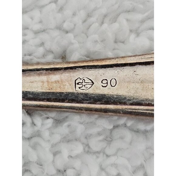 Vintage Silver-Plated Spoon with Ornate Handle Design 6 Inches Long - Picture 4 of 6